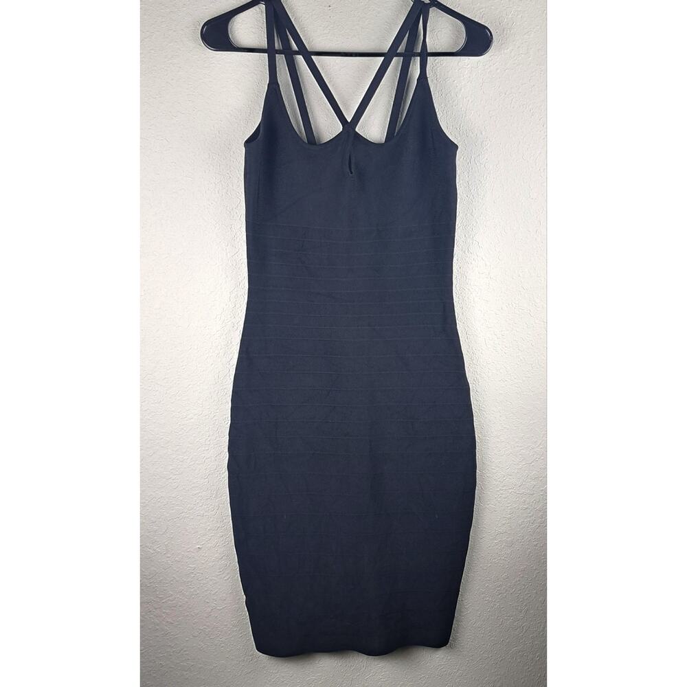 Marciano Los Angeles Black Bandage Bodycon Dress Size US Medium